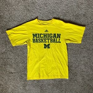 Adidas Michigan Basketball Yellow T-Shirt